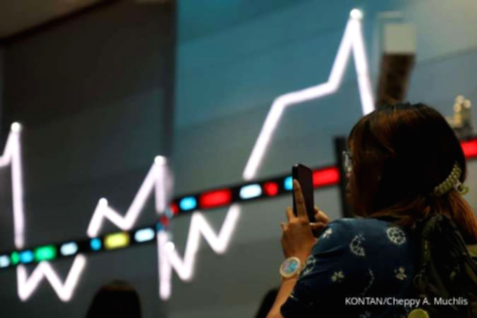 Grafik pergerakan Indeks Harga Saham Gabungan di Bursa Efek Indonesia