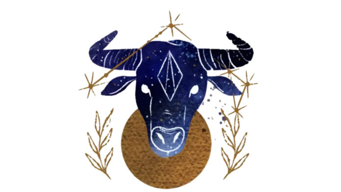 Ilustrasi zodiak Taurus dengan elemen astrologi untuk ramalan harian 29 Oktober 2026